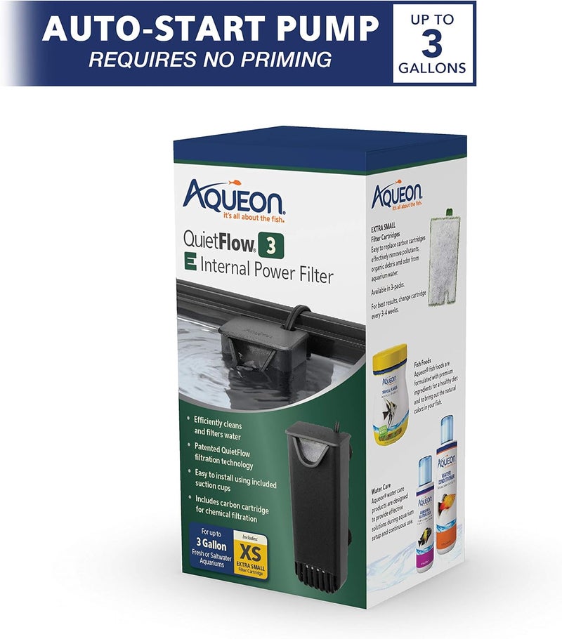 Aqueon QuietFlow E Internal Power Filter Extra Small - 3 Gallon - Image 2